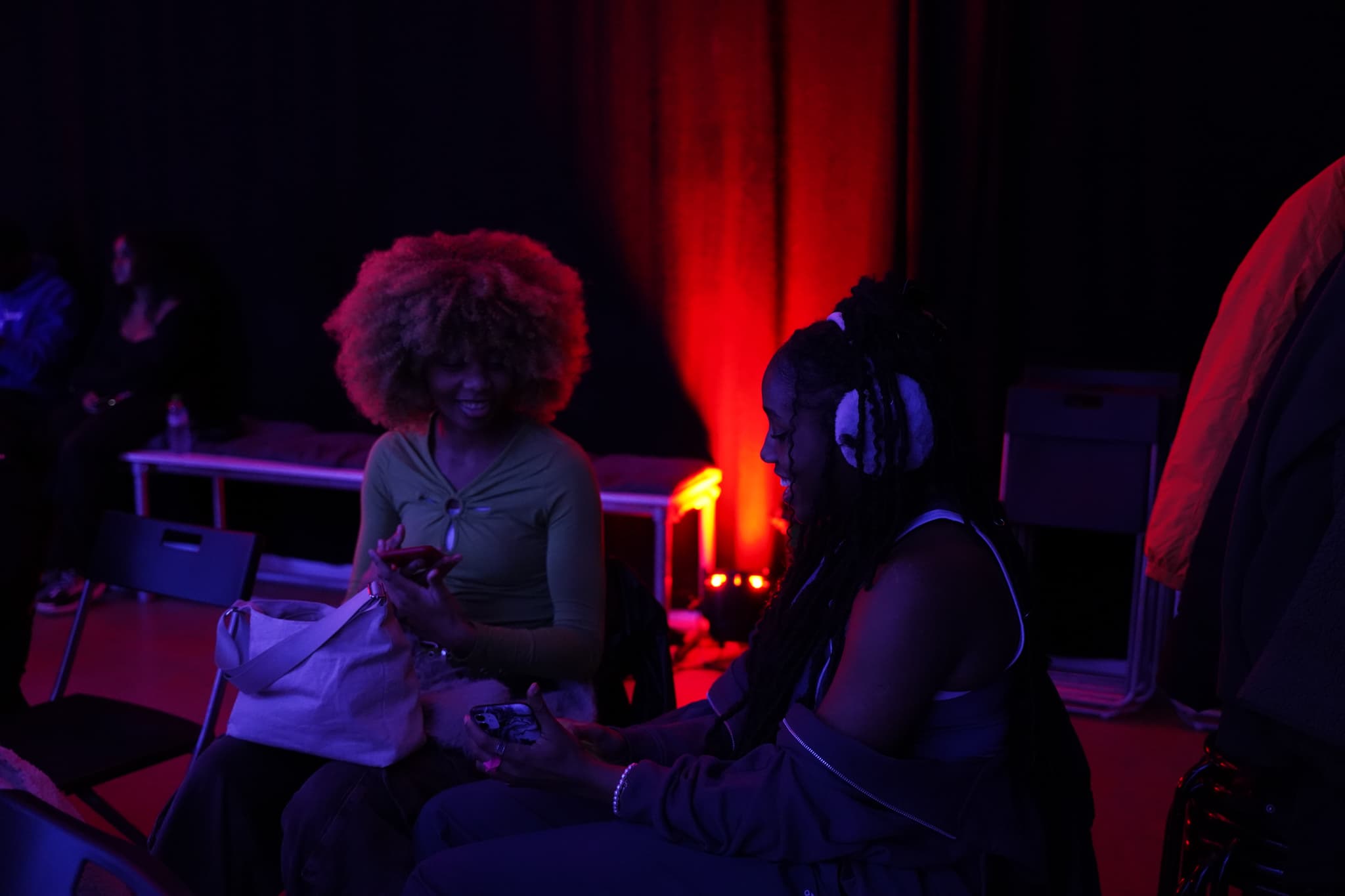 Audience gathered for a sound-led screening session